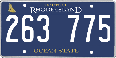 RI license plate 263775