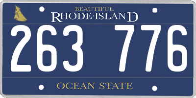 RI license plate 263776