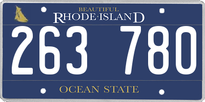RI license plate 263780