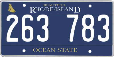 RI license plate 263783