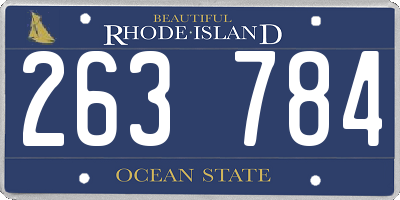 RI license plate 263784