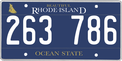 RI license plate 263786