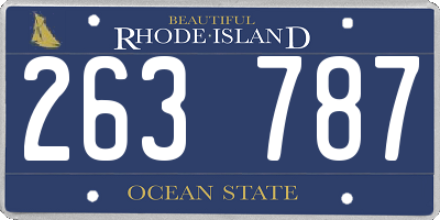 RI license plate 263787
