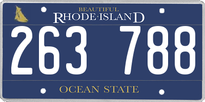 RI license plate 263788
