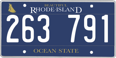 RI license plate 263791
