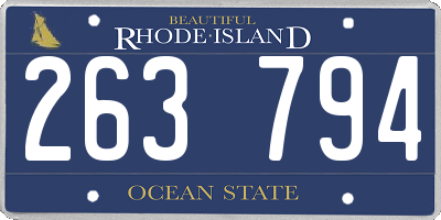 RI license plate 263794