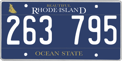 RI license plate 263795