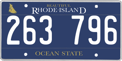 RI license plate 263796
