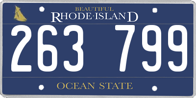RI license plate 263799