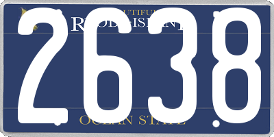 RI license plate 2638