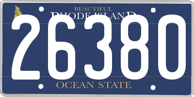 RI license plate 26380