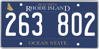 RI license plate 263802