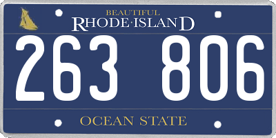 RI license plate 263806