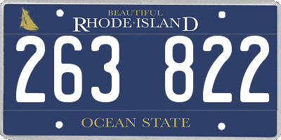RI license plate 263822