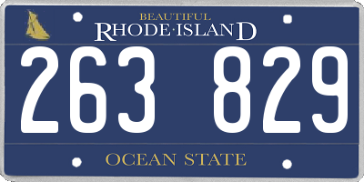 RI license plate 263829