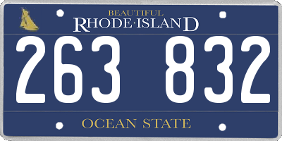 RI license plate 263832