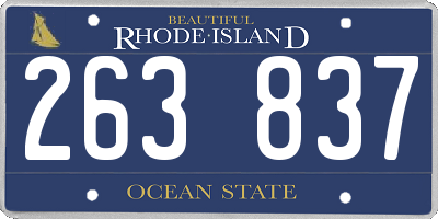 RI license plate 263837