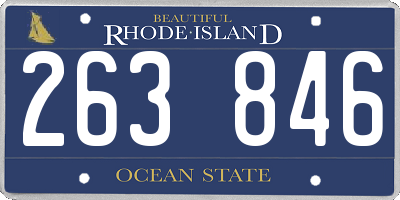 RI license plate 263846