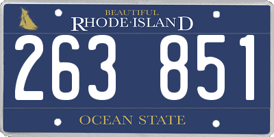 RI license plate 263851