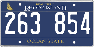 RI license plate 263854