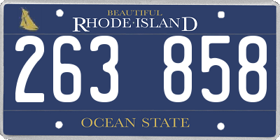 RI license plate 263858