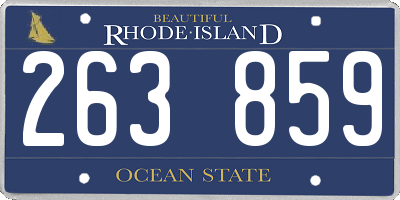 RI license plate 263859