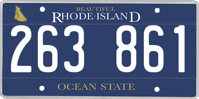 RI license plate 263861