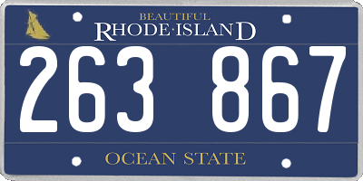 RI license plate 263867
