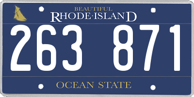 RI license plate 263871