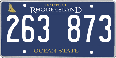 RI license plate 263873