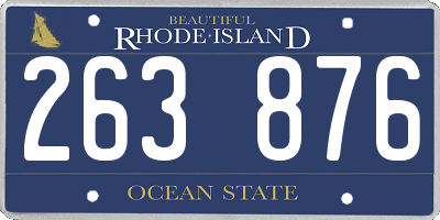 RI license plate 263876