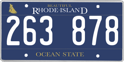 RI license plate 263878