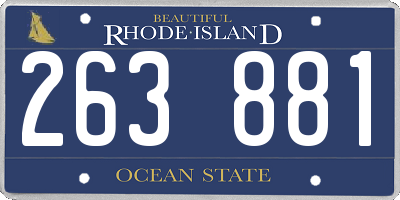 RI license plate 263881