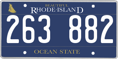 RI license plate 263882