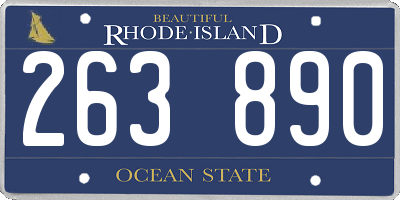 RI license plate 263890