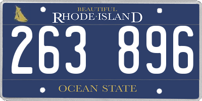 RI license plate 263896