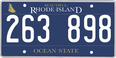 RI license plate 263898