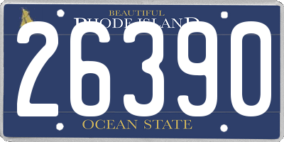RI license plate 26390