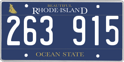 RI license plate 263915