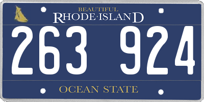 RI license plate 263924