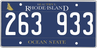 RI license plate 263933