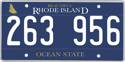 RI license plate 263956