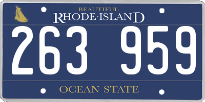 RI license plate 263959