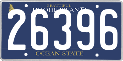 RI license plate 26396