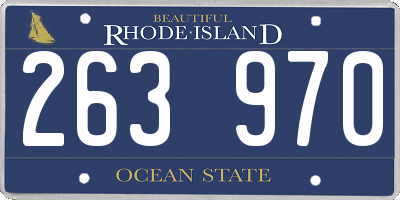 RI license plate 263970
