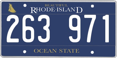 RI license plate 263971