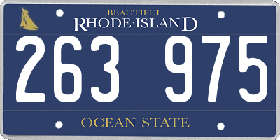 RI license plate 263975