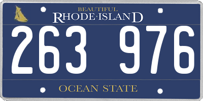 RI license plate 263976