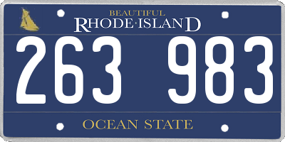 RI license plate 263983