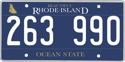 RI license plate 263990